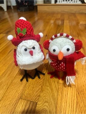 Target collectible Festive Red & White Holiday Bird Figurines - Set of 2